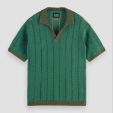 OPEN STRUCTURED KNITTED V-NECK