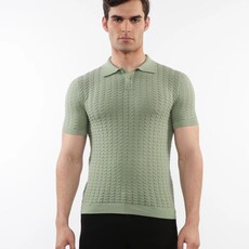 Postmarc SUM25 16236 Chevron Knit Polo