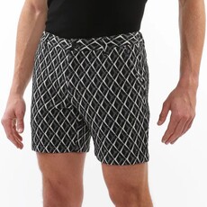 Postmarc SUM25 2538 6" Black/White Crosshatch Jacquard Chino Short