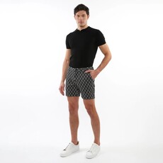 Postmarc SUM25 2538 6" Black/White Crosshatch Jacquard Chino Short