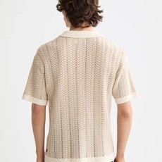 OPEN STRUCTURED KNITTED V-NECK