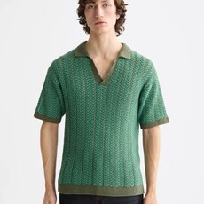 OPEN STRUCTURED KNITTED V-NECK