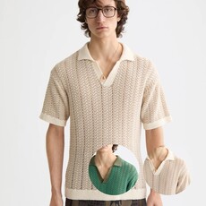 OPEN STRUCTURED KNITTED V-NECK