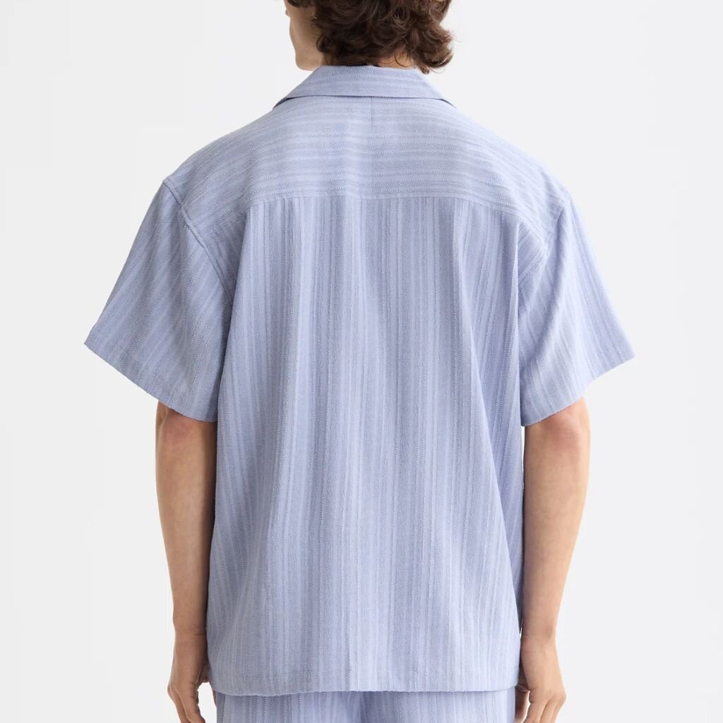 TONAL-STRIPED SHORT-SLEEVED SH