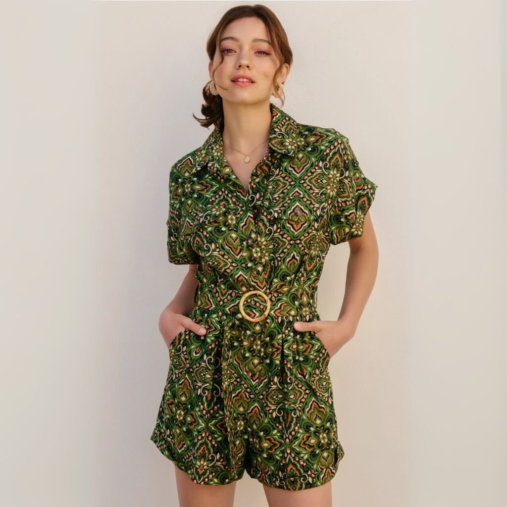 Dress Forum SUM25 Casting Shadows Rolled Short Sleeve Romper