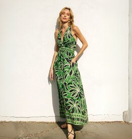 Dress Forum SUM25 Elegant Perception Crossed Back Strap Maxi Dress