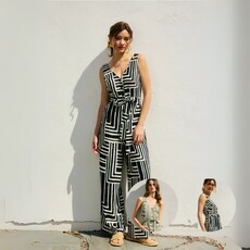 Dress Forum SUM25 Runaway Button Down Sash Belt Jumpsuit