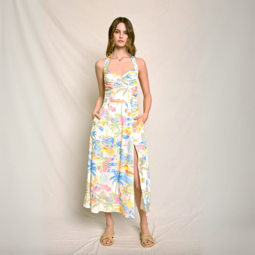 パーティードレス Draped Buckle Midi Dress Zimmermann Draped bow midi dress | The Fashion Square