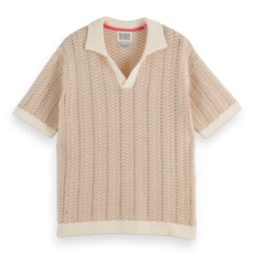 OPEN STRUCTURED KNITTED V-NECK