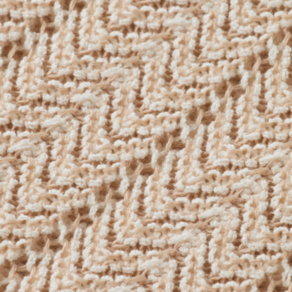 OPEN STRUCTURED KNITTED V-NECK