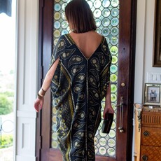 Jennafer Grace Caspian Paisley Border Caftan