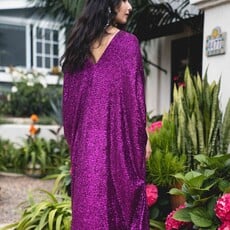Jennafer Grace Fuchsia Sequin Caftan