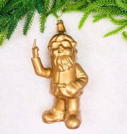 Cody Foster Naughty Gnome Gold Ornament