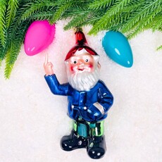 Cody Foster Naughty Gnome Red Hat Ornament