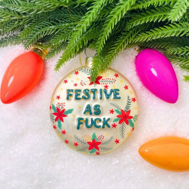 Cody Foster Festive AF White Ornament