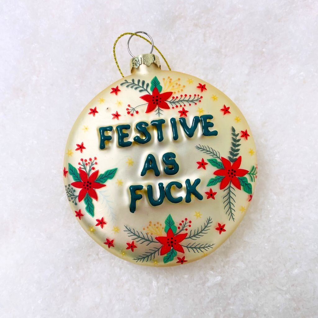 Cody Foster Festive AF White Ornament
