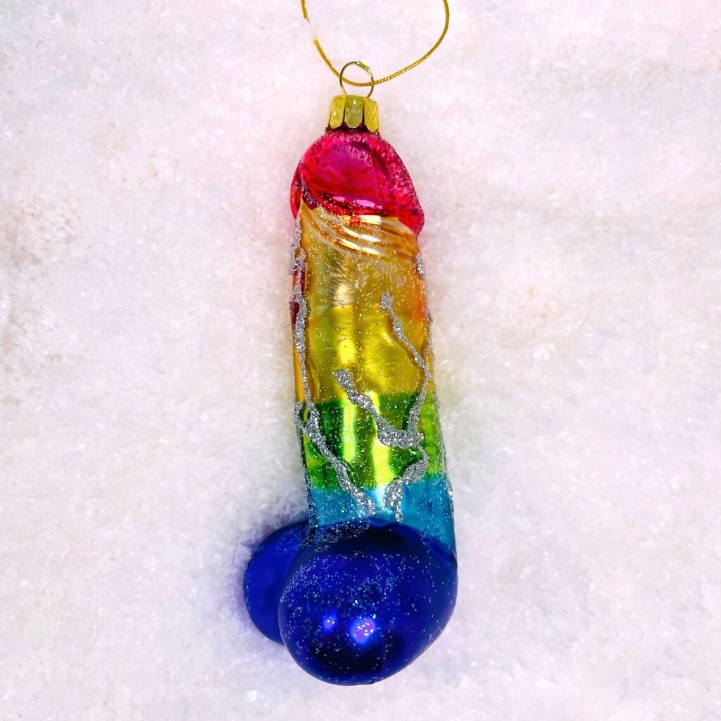 Cody Foster Rainbow Penis Ornament