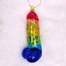 Cody Foster Rainbow Penis Ornament