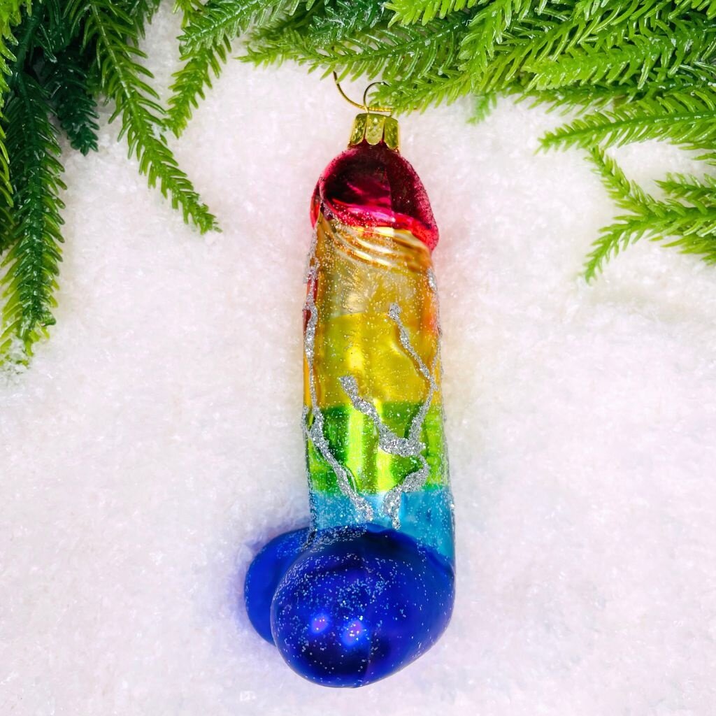 Cody Foster Rainbow Penis Ornament