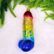 Cody Foster Rainbow Penis Ornament