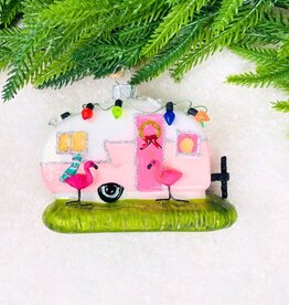 Cody Foster Flamingo Camper Ornament