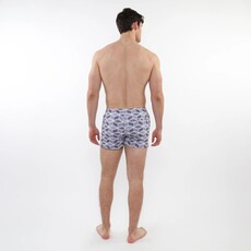 Postmarc CAP25 6018 - 40 Printed Seersucker Swim Short w/ Mesh Liner Purple / Periwinkle Cubes