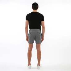 Postmarc CAP25 2535 - 02 Textured Jacquard Stretch Chino Shorts Black / White Spiral