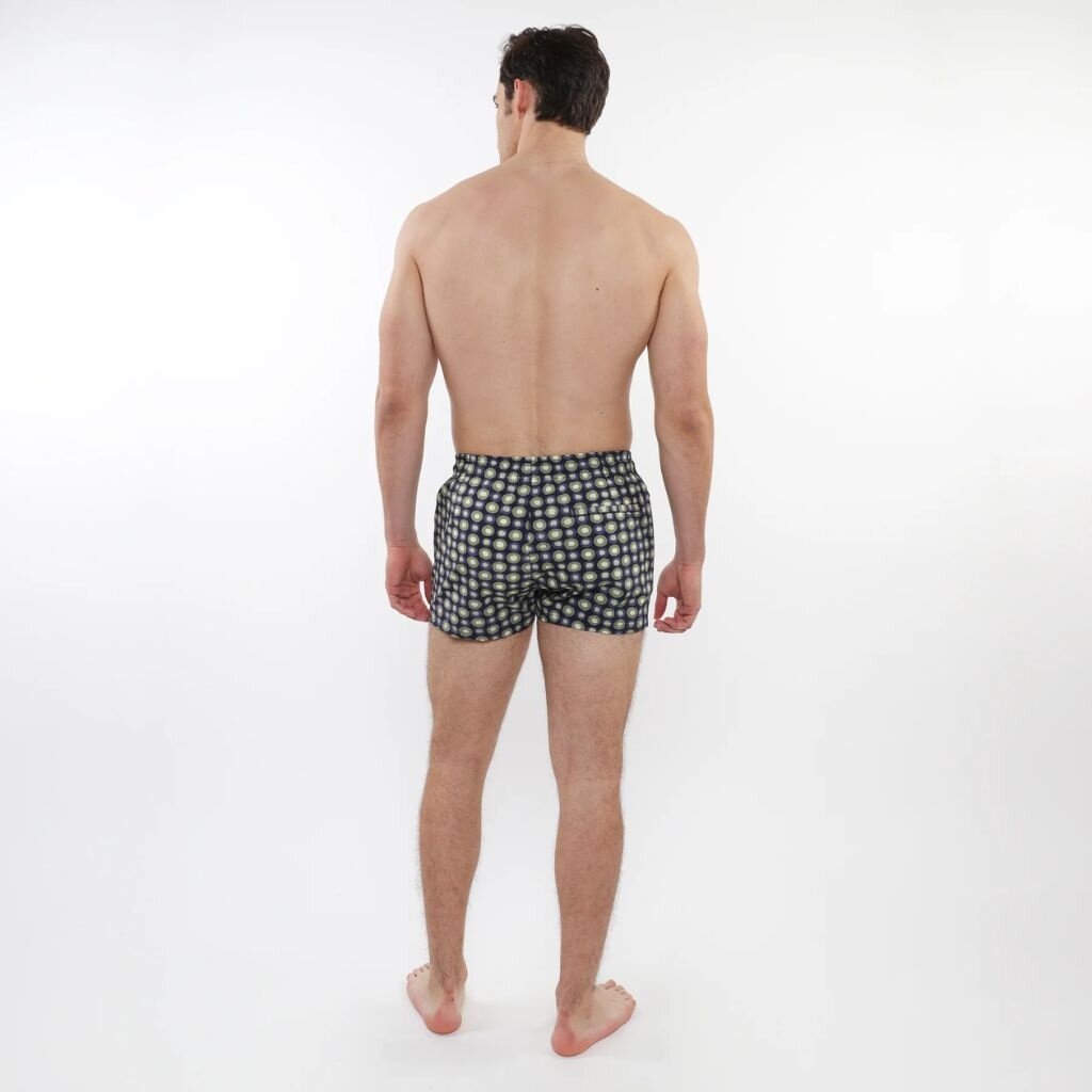 Postmarc CAP25 6002 - 56 Printed Swim Shorts W/ Mesh Lining Navy / Sage Circles