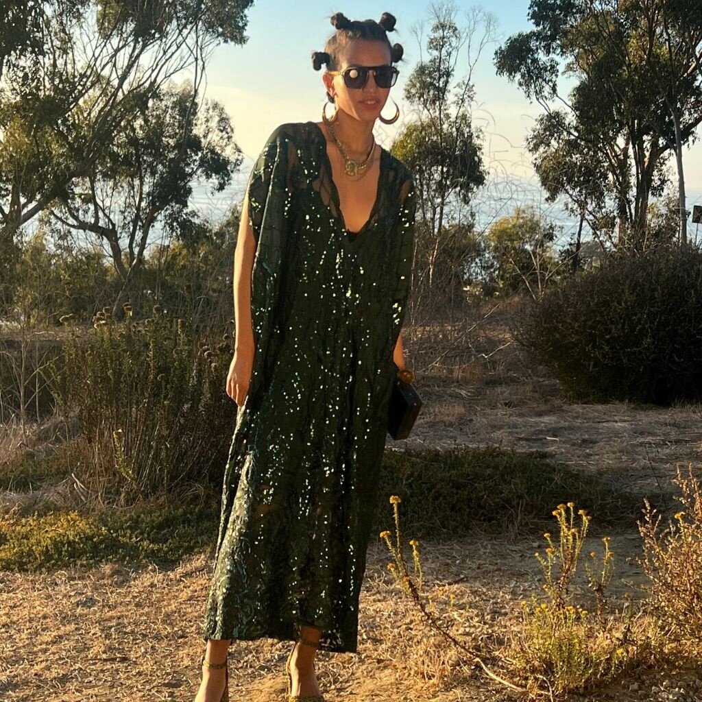 Emerald Elphie Sequin Caftan Peepa's