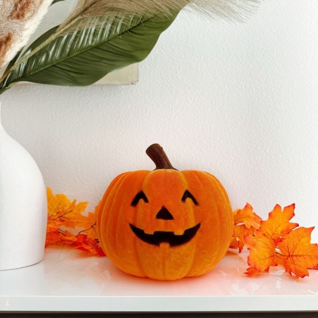 180 Degrees HLWN25 9in Flocked Jack O Lantern