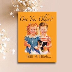 Paper Sluts One Year Older Birthday Card