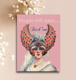 Paper Sluts People Will Stare Greeting Card