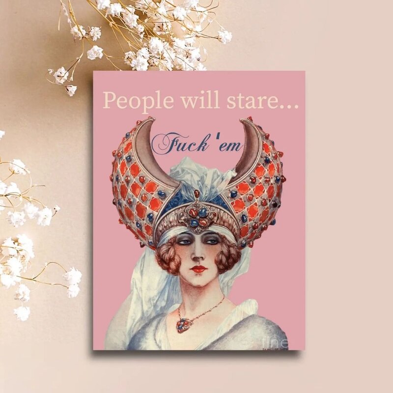 Paper Sluts People Will Stare Greeting Card