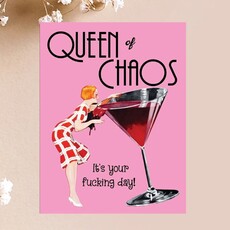 Paper Sluts Queen Of Chaos Birthday Card