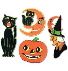 Caufield's Novelty Set of 4 Vintage Large Halloween Cutouts