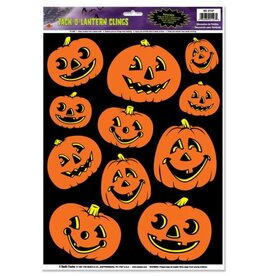 Caufield's Novelty Set of 11 Vintage Jack-O-Lantern Clings