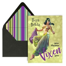 Mod Lounge Paper Co. Sexy Vintage Pinup Vixen Masquerade Card
