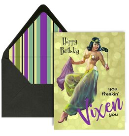 Mod Lounge Paper Co. Sexy Vintage Pinup Vixen Masquerade Card