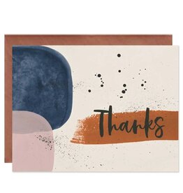 Mod Lounge Paper Co. Abstract Blush and Blue Thank You Card Boxed Set