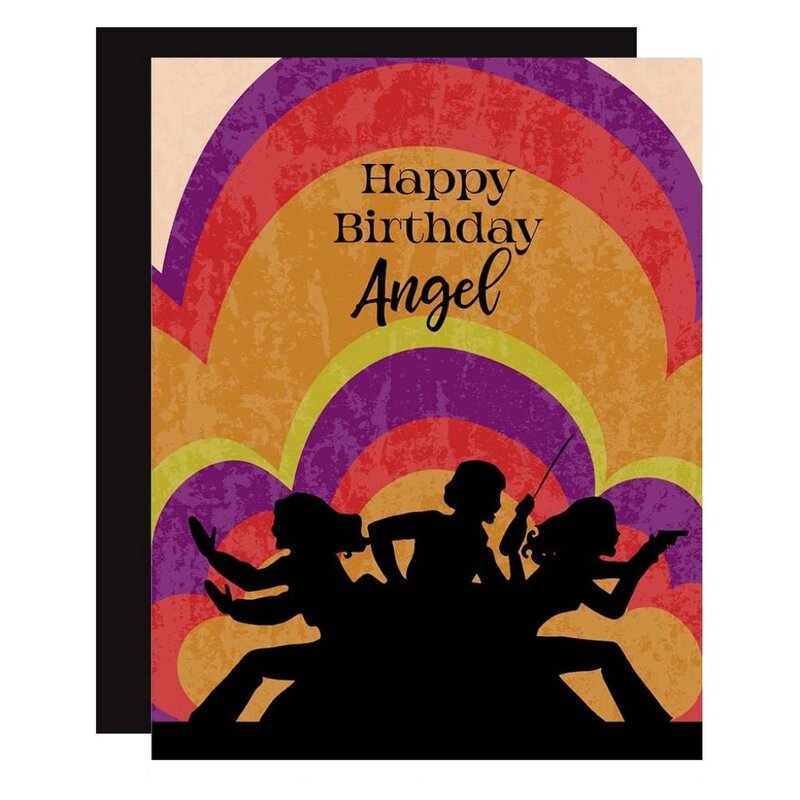 Mod Lounge Paper Co. Angels Inspired Pop Icon Happy Birthday Angel Greeting Card