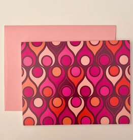 Mod Lounge Paper Co. Circle in Teardrop Mid Century Modern Folded Notecard