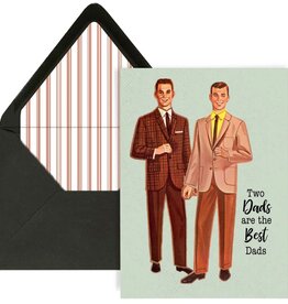Mod Lounge Paper Co. Two Dads Are the Best Dads Vintage Greeting Card