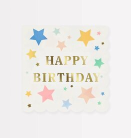 MeriMeri Happy Birthday Stars Large Napkins