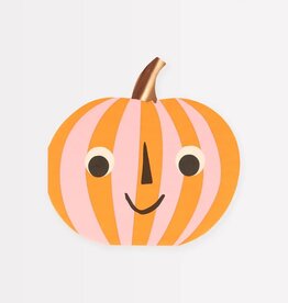MeriMeri Pink and Orange Stripy Pumpkin Napkins