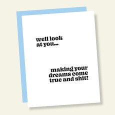 That's So Andrew Making Dreams Come True & Shit Funny Congrats Card