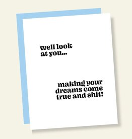 That's So Andrew Making Dreams Come True & Shit Funny Congrats Card