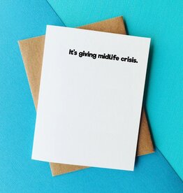 Top Hat and Monocle It's Giving Midlife Crisis Birthday Card
