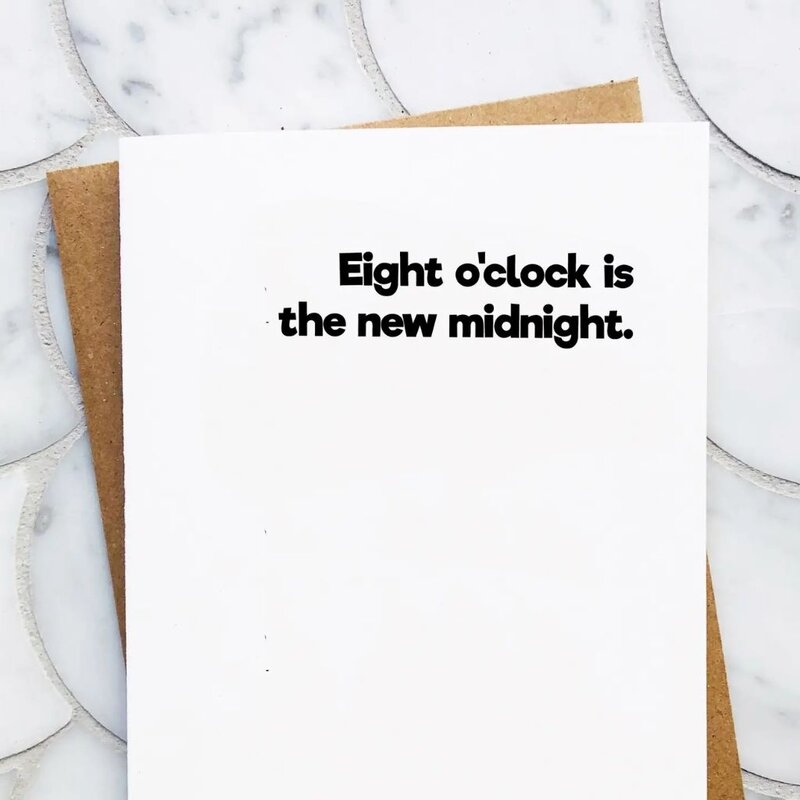 Top Hat and Monocle Eight O'clock is the New Midnight Card