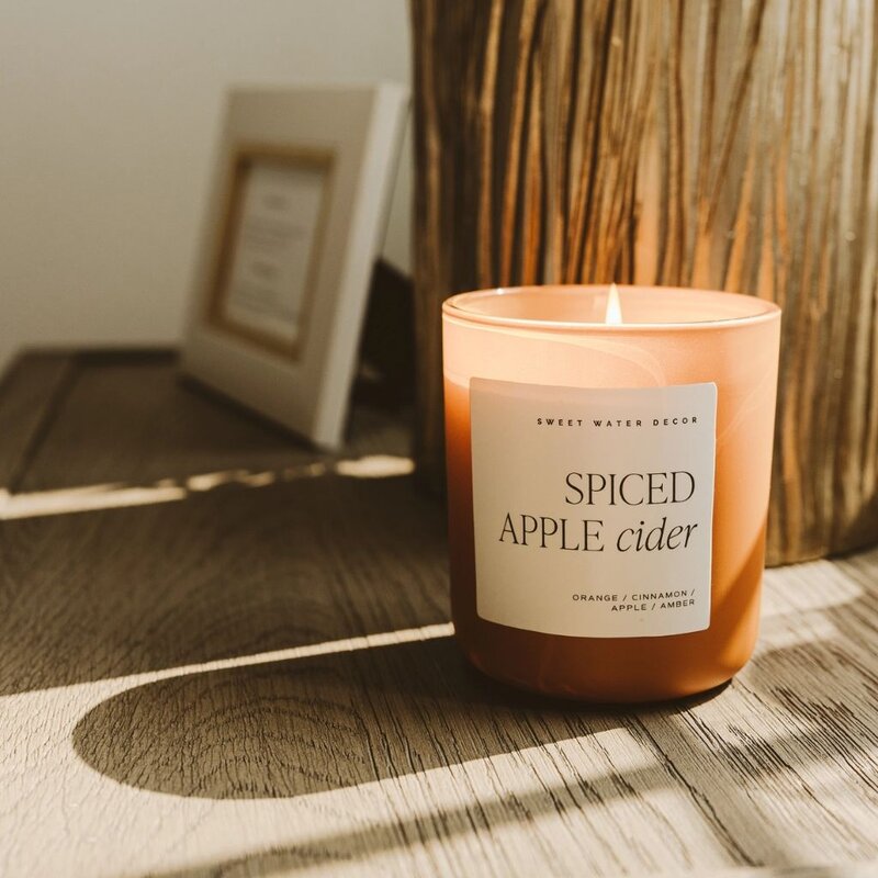 Sweet Water Decor 15oz Spiced Apple Cider Soy Candle