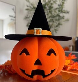 180 Degrees HLWN25 Hanging Pumpkin with Witch Hat